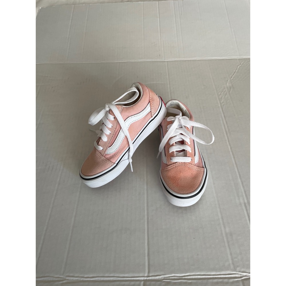 Vans Old Skool Kids Sneakers Pink Suede Canvas Low Top Skate Shoes Size 11